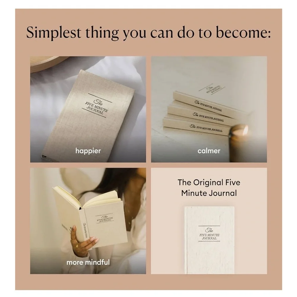 NWT The Five-Minute Journal Book in Ivory Intelligent Change from Revolve - Picture 9 of 14